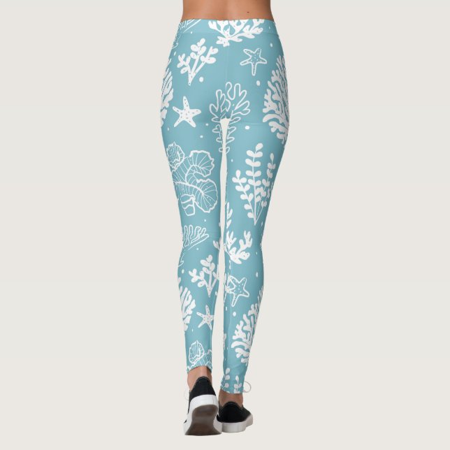 Legging Coral Pattern, Sea Life (Verso)