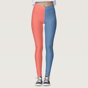 Legging Coral Vivo na Costa do Pacífico