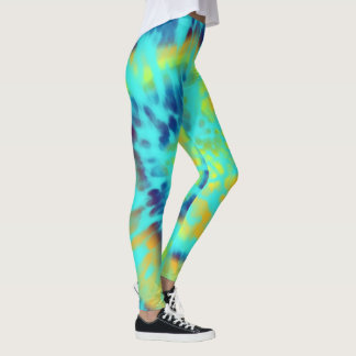 Legging Corante azul e amarelo