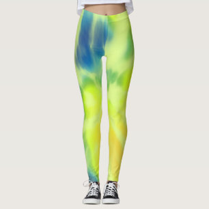 Legging Corante azul e amarelo