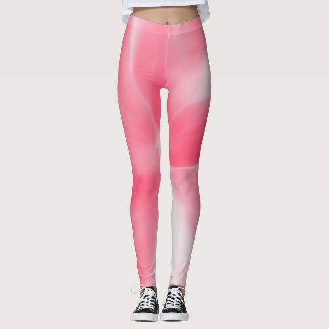 Legging Corante branco e rosa (Frente)