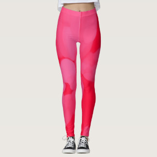 Legging Corante de gravata rosa e vermelha