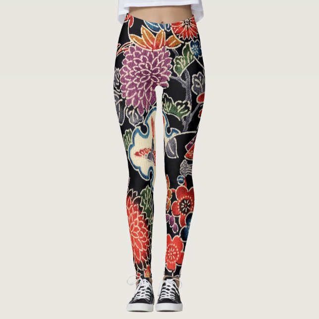 Legging Corante Japonês Okinawan (Bingata) (Frente)