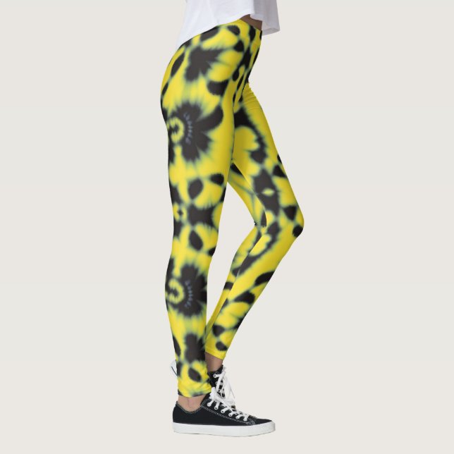 Legging Corante preto amarelo (Direita)