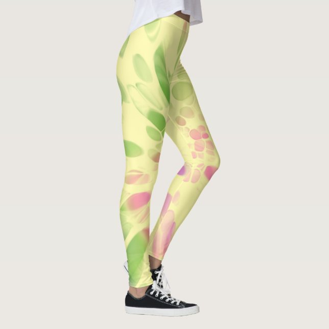 Legging Corante verde-rosa e amarelo (Direita)