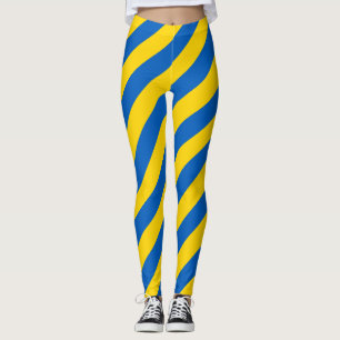 Legging Corantes de Bandeiras Nacionais da Ucrânia, com di