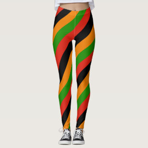 Legging Corantes de Bandeiras Nacionais da Zâmbia com dist