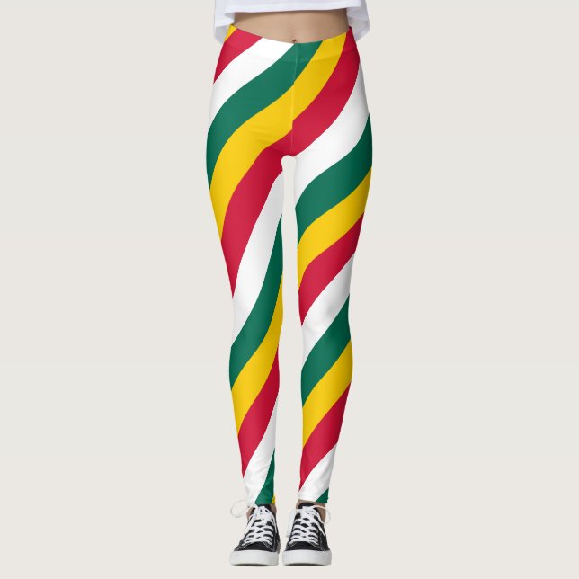 Legging Corantes de Bandeiras Nacionais do Togo com Strike (Frente)