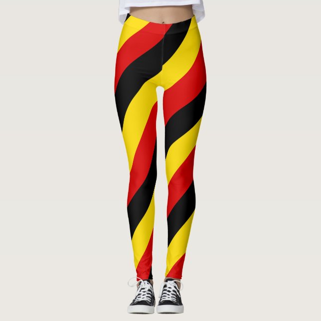 Legging Corantes de Bandeiras Nacionais do Uganda, com dis (Frente)