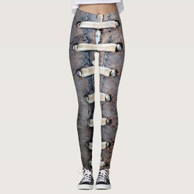 Legging Cordas de futebol verticais (Frente)