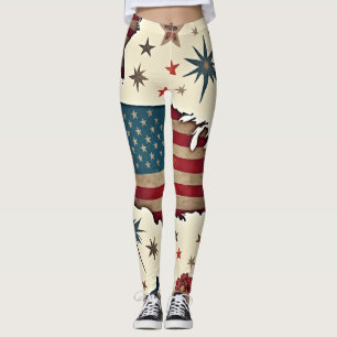 Legging cordas estelares e listras