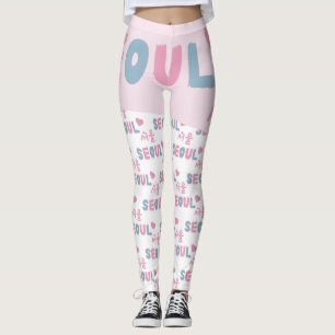Legging Coreano Seul amor hangeul tipografia cores persona