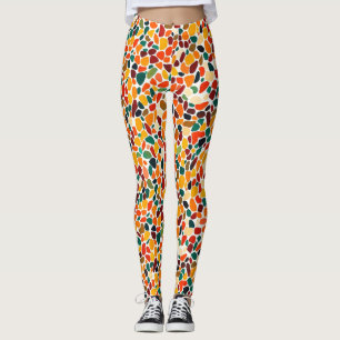 Legging Cores Coloridas do Autum Mosaico