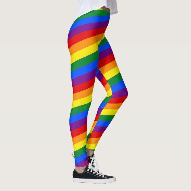 Legging CORES DA BANDEIRA ARCO-ÍRIS listras + suas ideias (Direita)