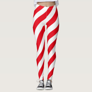 Legging Cores da Bandeira Nacional da Tunísia Listradas na