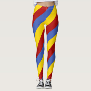 Legging Cores da Bandeira Nacional do Esvatini Listradas n