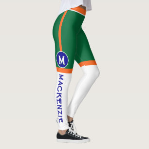 Legging Cores da Bandeira Nacional Indiana com MONOGRAMA