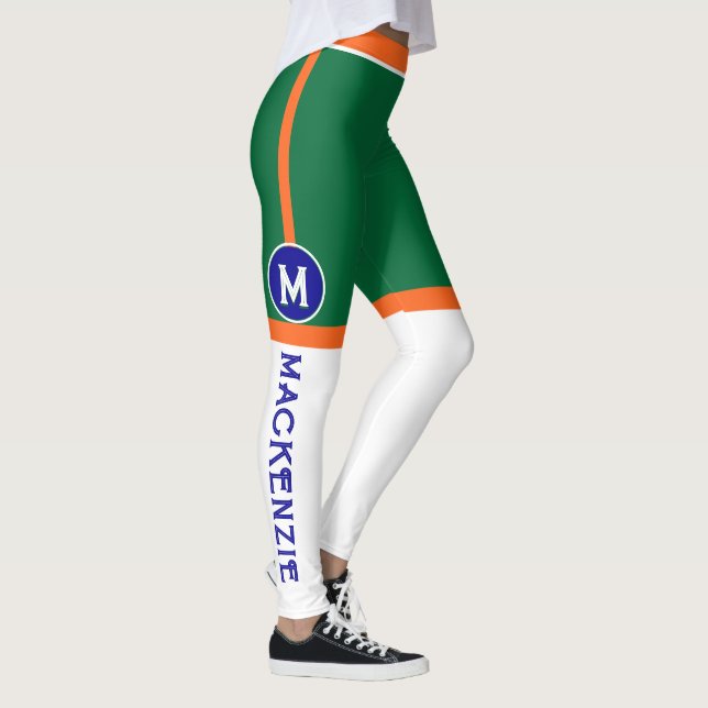 Legging Cores da Bandeira Nacional Indiana com MONOGRAMA  (Direita)