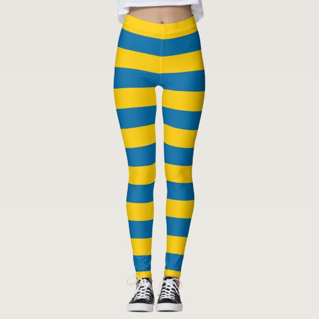 Legging Cores de Bandeira Nacionais de suecia Horizontal (Frente)