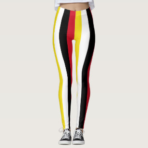 Legging Cores de Bandeira Nacionais do Brunei Verticais