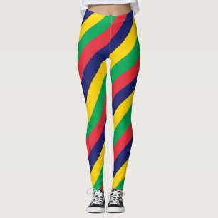 Legging Cores de Bandeira Nacionais Maurícias, com Strike