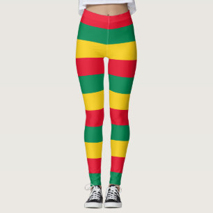 Legging Cores de Bandeiras Nacionais Benin Horizontais