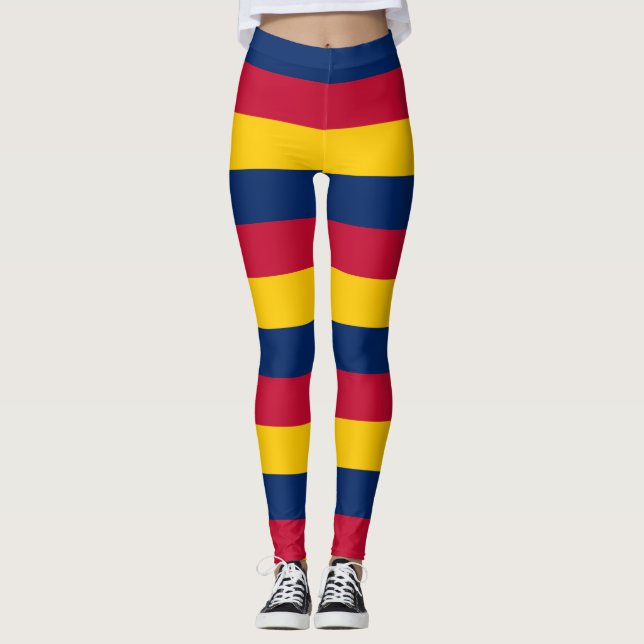 Legging Cores de Bandeiras Nacionais Chade Horizontais (Frente)