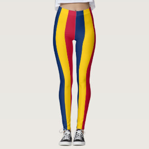 Legging Cores de Bandeiras Nacionais Chade Verticais