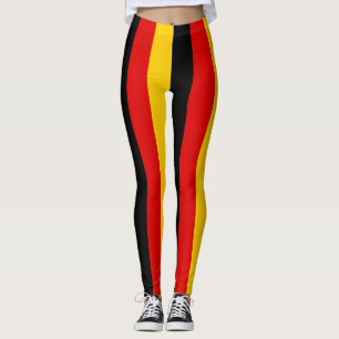Legging Cores de Bandeiras Nacionais da Alemanha Verticais