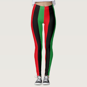 Legging Cores de Bandeiras Nacionais da Líbia Verticais