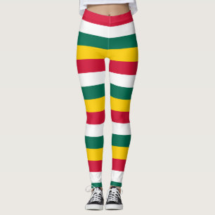 Legging Cores de Bandeiras Nacionais do Togo Horizontais