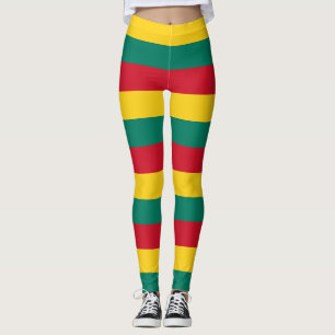 Legging Cores de Bandeiras Nacionais dos Camarões, Horizon
