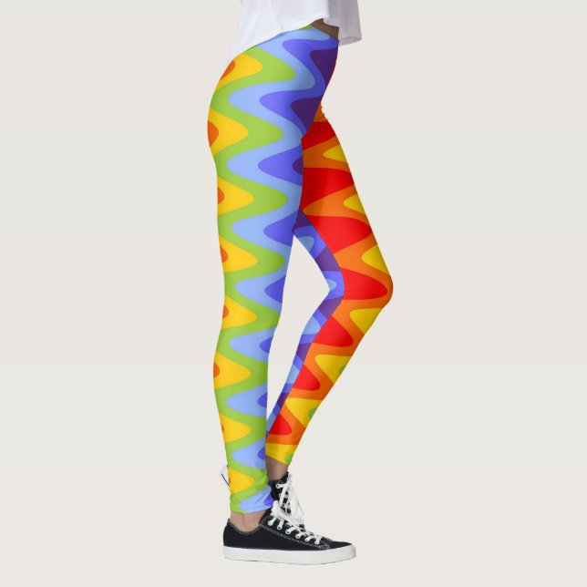 Legging Cores de Chakras/Rainbow - zigzag chevrons I (Direita)