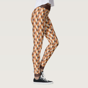 Legging Cores de queda Xadrezes