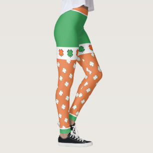 Legging Cores de Sinalizador IRISH com 4 Folhas de Folha