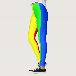 Legging Cores do arco-íris, listras impressionantes