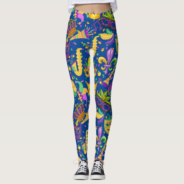 Legging Cores do carnaval Azul (Frente)