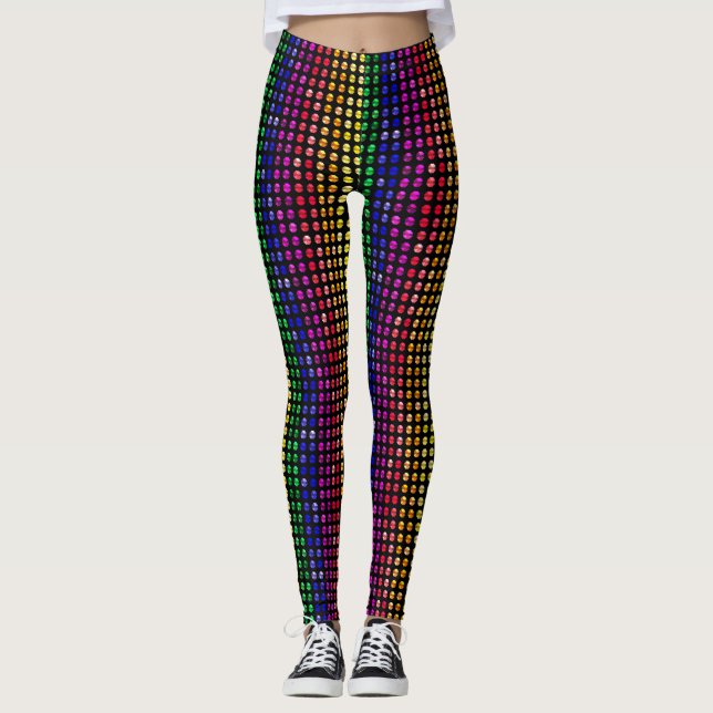 Legging Cores do Orgulho de Padrões em Estacas Metálicas (Frente)