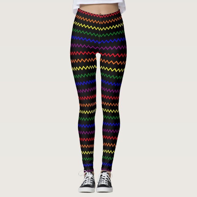 Legging Cores do Orgulho Zigzag (Frente)