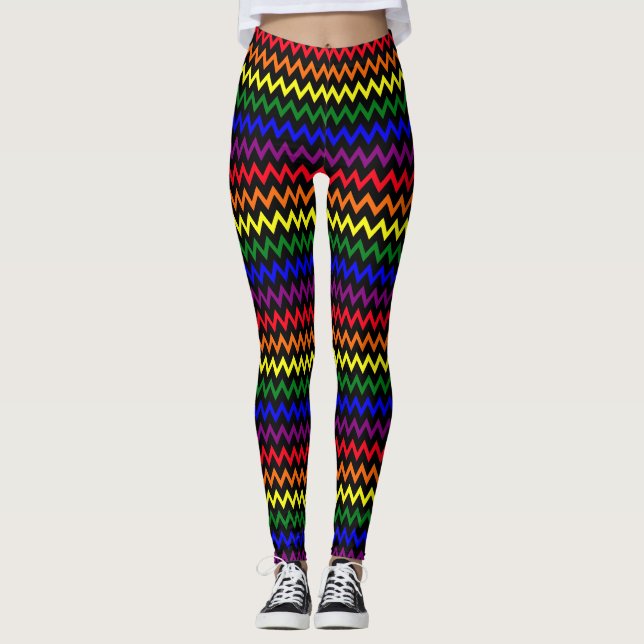 Legging Cores do Orgulho Zigzag (Frente)