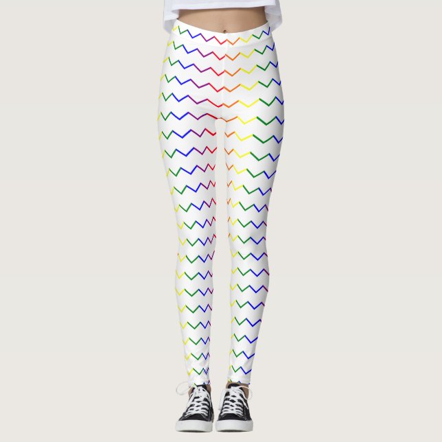 Legging Cores do Orgulho Zigzag (Frente)