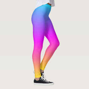 Legging Cores Flutuantes Coloridos Felizes Moda das Senhor