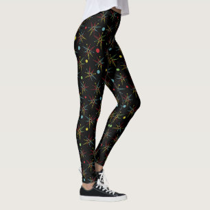 Legging Cores Personalizadas do Ponto Retroativo Atômico
