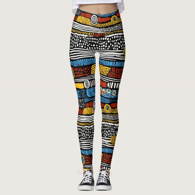Legging Cores retrorreflectoras psicodélicas (Frente)