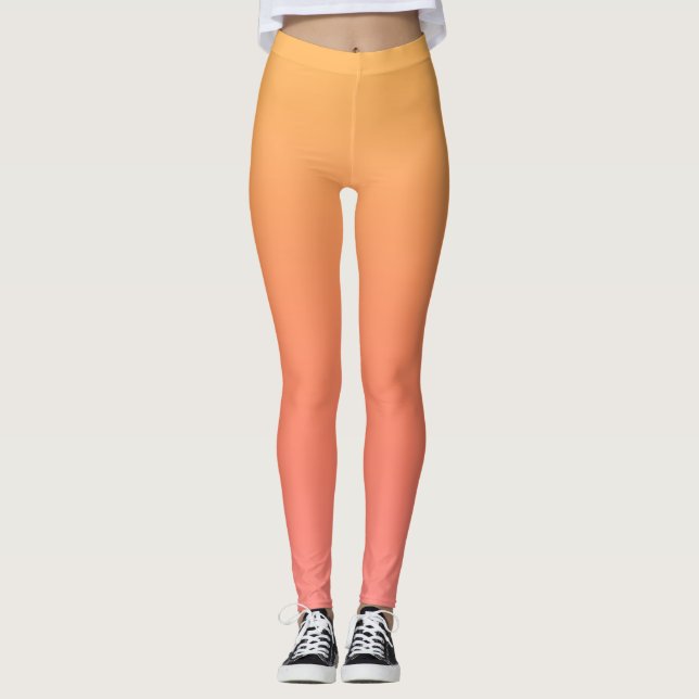Legging Cores simples - Amarelo a Rosa Mistura (Frente)