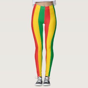 Legging Cores Verticais da Bandeira Nacional do Burkina Fa