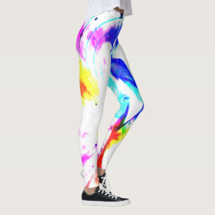 Legging cores vibrantes do lgbt azul branco verde