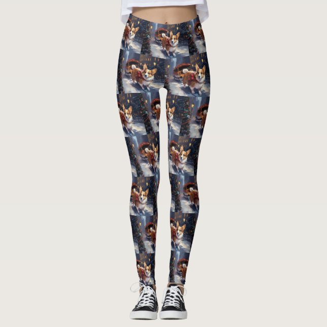 Legging Corgi Christmas Fesason Season (Frente)
