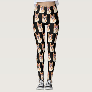 Legging Corgi com óculos escuros cor-de-rosa