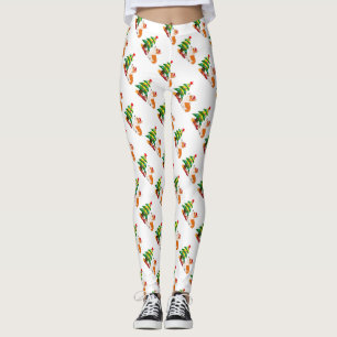 Legging Corgi de Galês com árvore de Natal